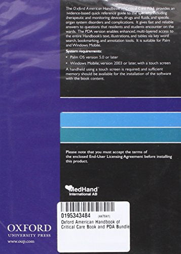 Oxford American Handbook of Critical Care Book and PDA Bundle (Oxford American Handbooks in Medicine) - Retail Maharaj