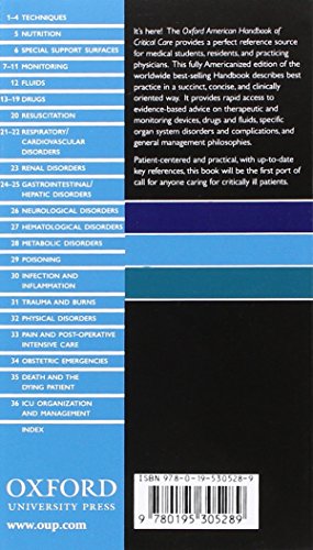 Oxford American Handbook of Critical Care Book and PDA Bundle (Oxford American Handbooks in Medicine) - Retail Maharaj
