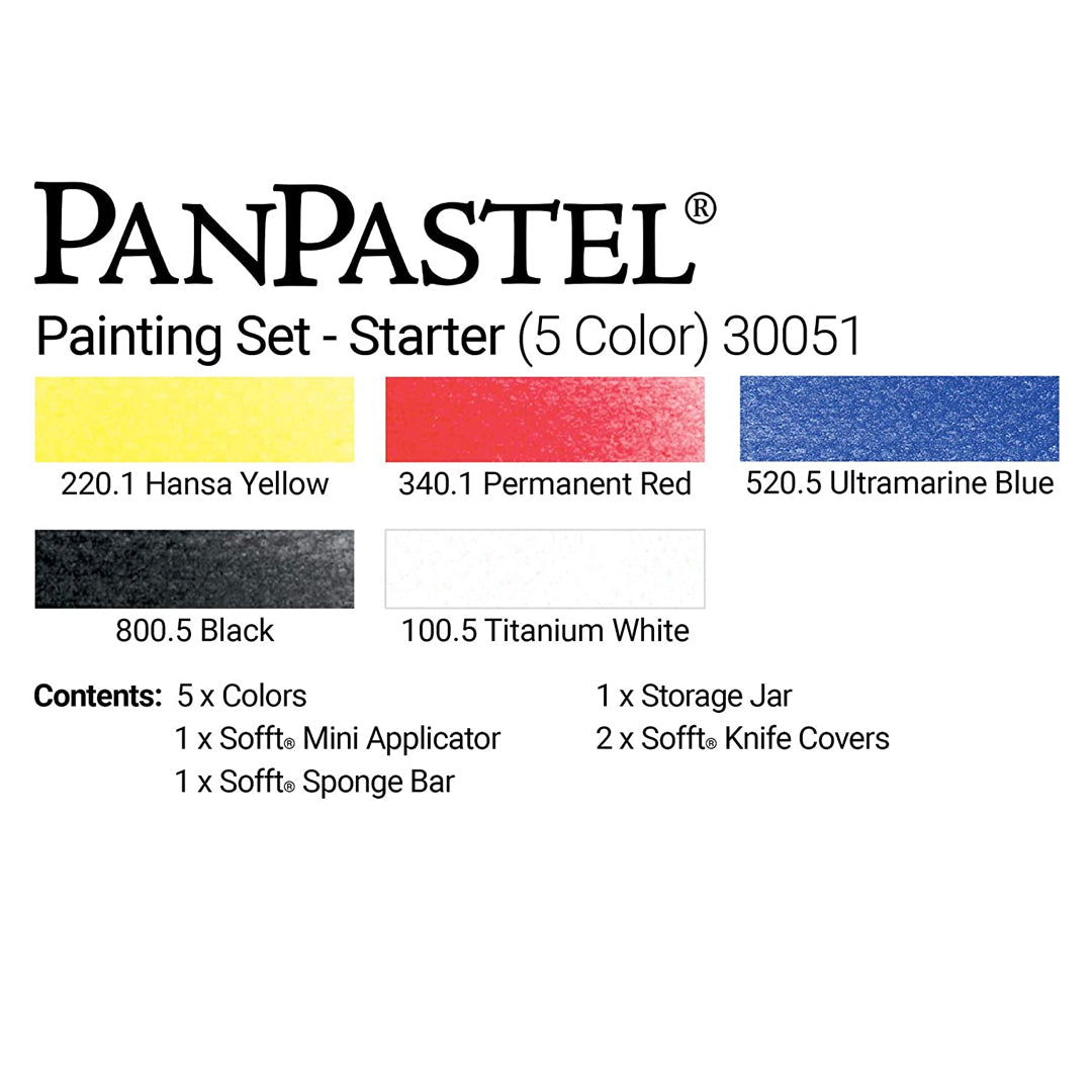 PanPastel Colours Set of 5 (Professional Artist Soft Pastels)
