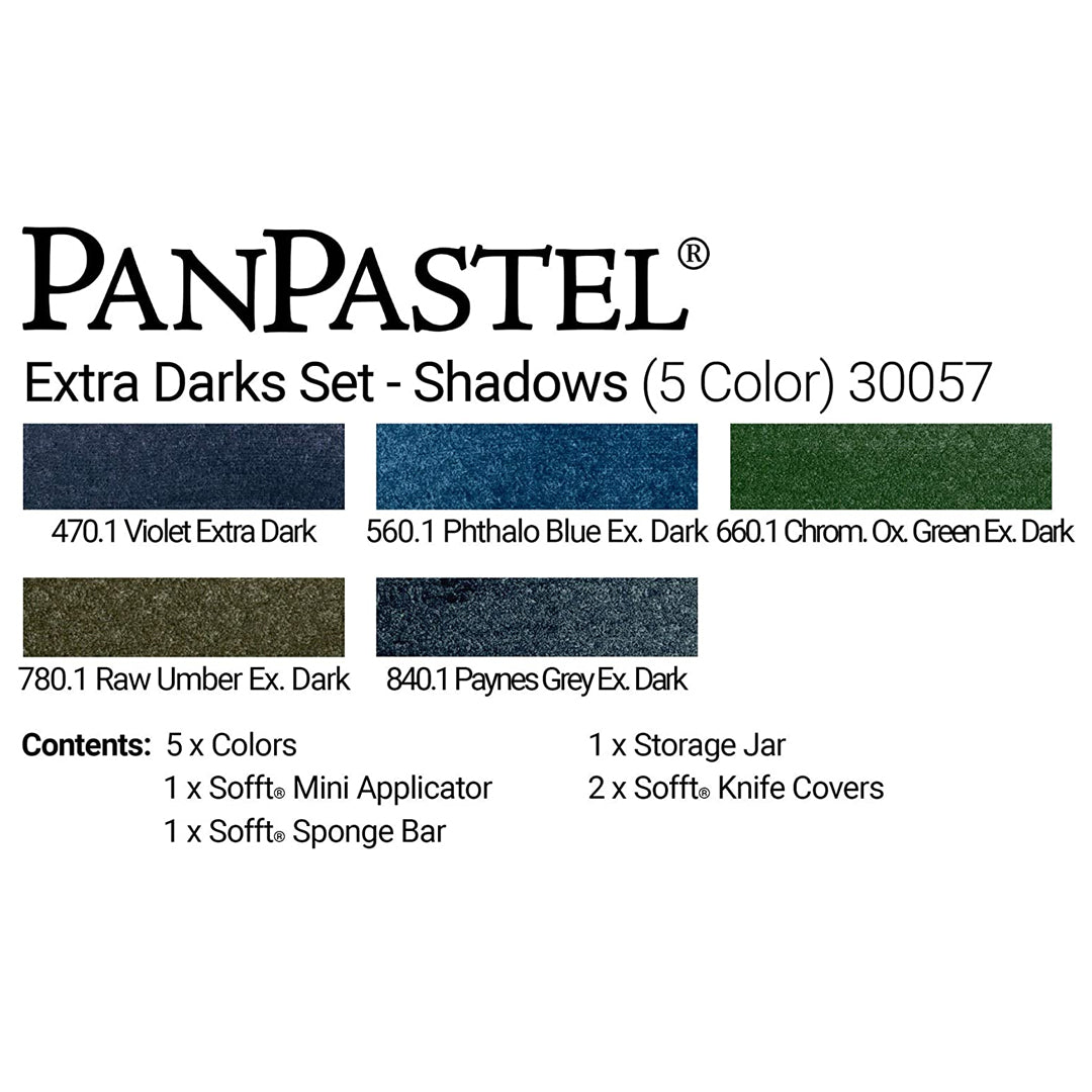 PanPastel Colours Set of 5 (Professional Artist Soft Pastels)