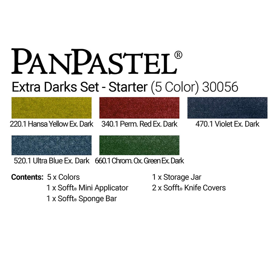 PanPastel Colours Set of 5 (Professional Artist Soft Pastels)