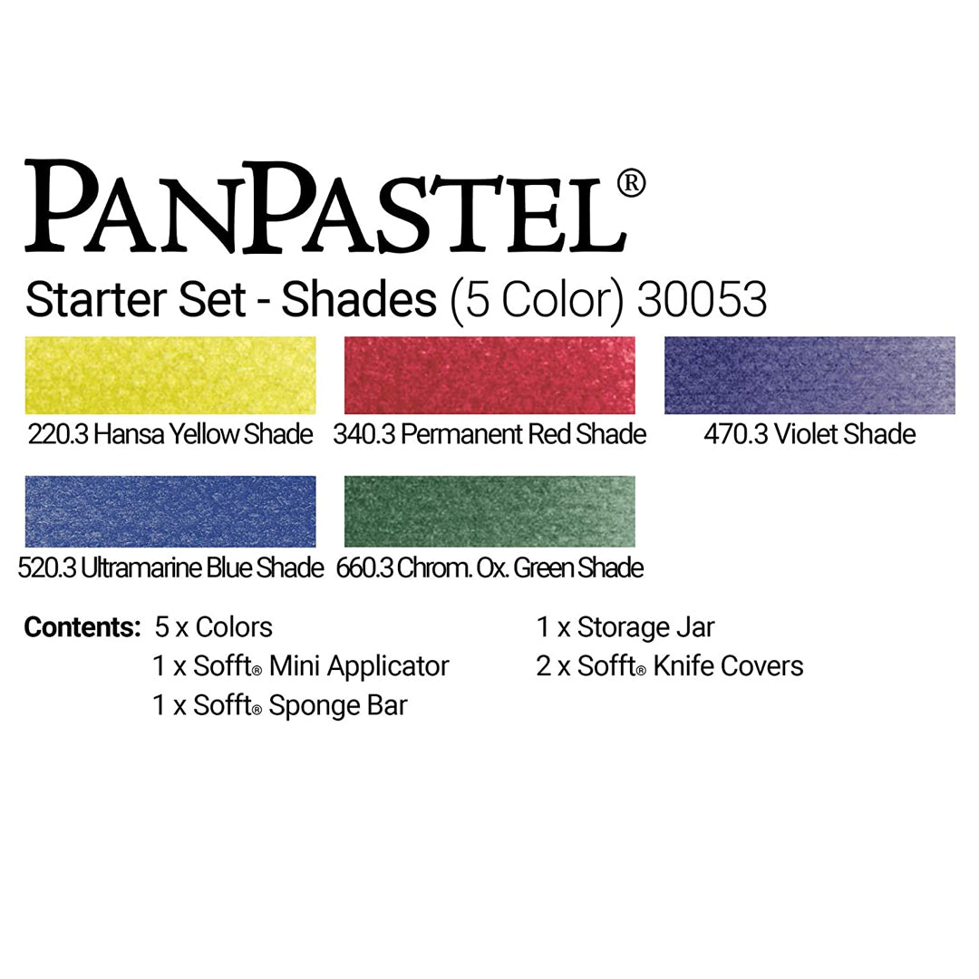 PanPastel Colours Set of 5 (Professional Artist Soft Pastels)