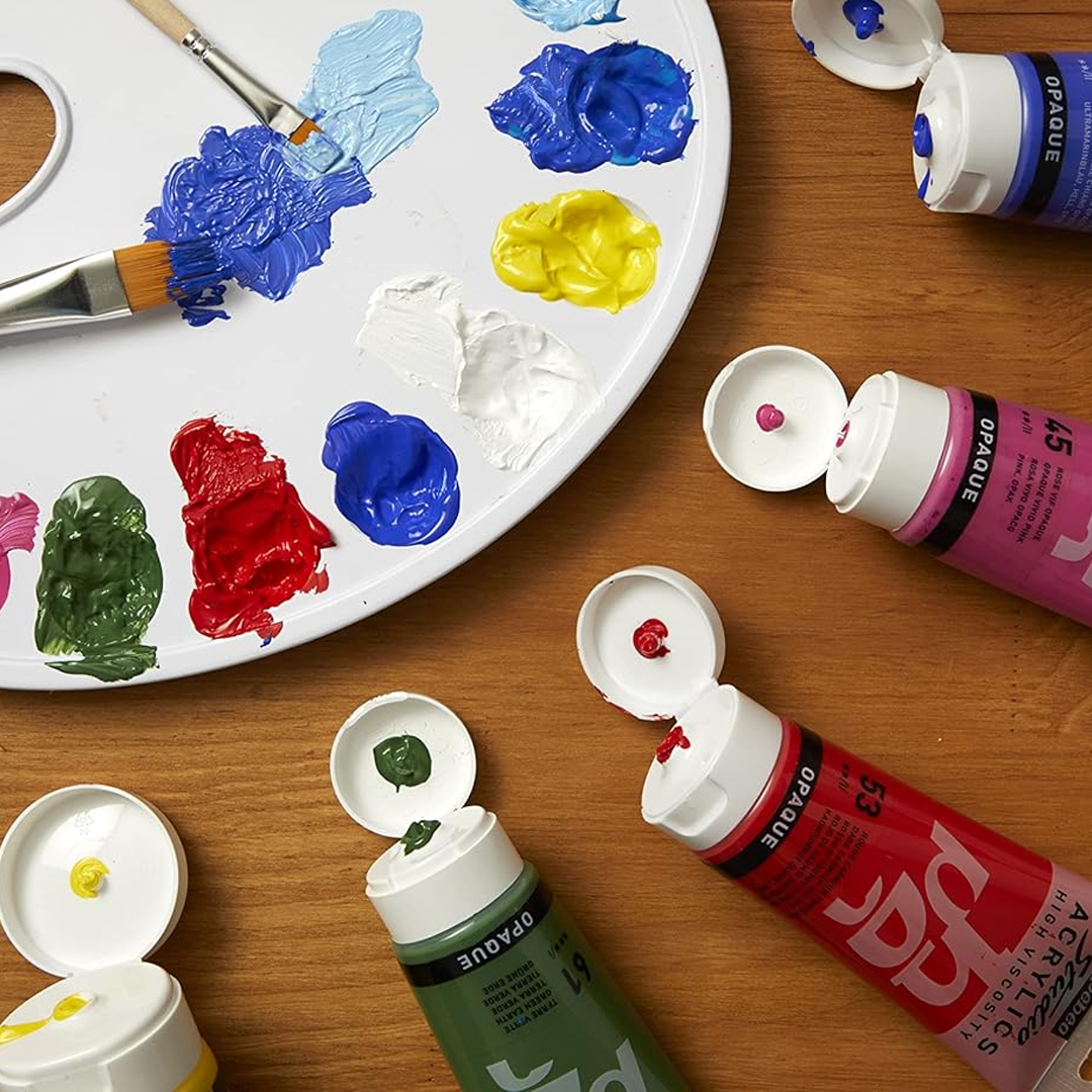 Pebeo Studio Acrylics High Viscosity Sets Thick Satin Finish Artist Acrylic Paint Tubes for Canvas Wood and Mixed Media