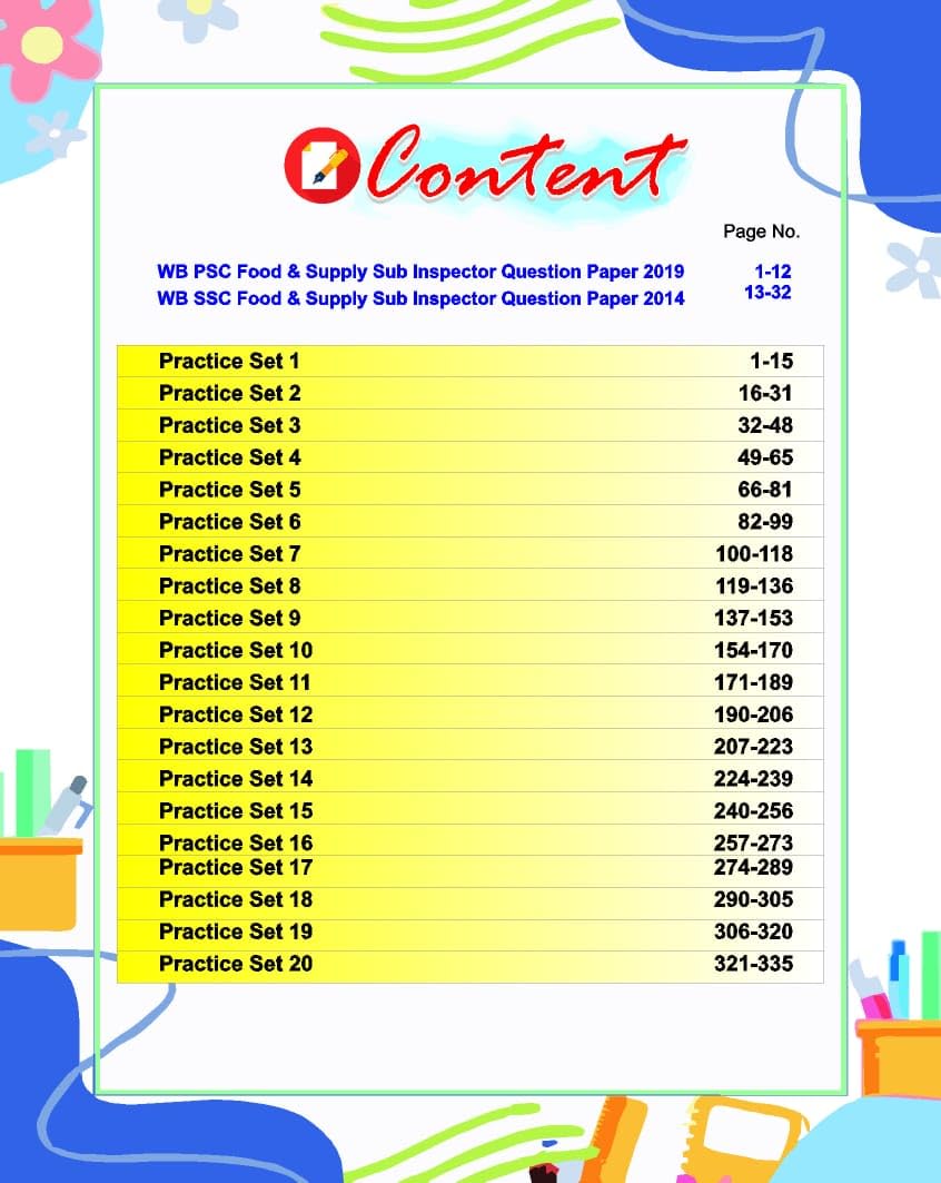 WBPSC Food & Supply Sub -Inspector 20 Practice Set (Bengali Version) - Retail Maharaj