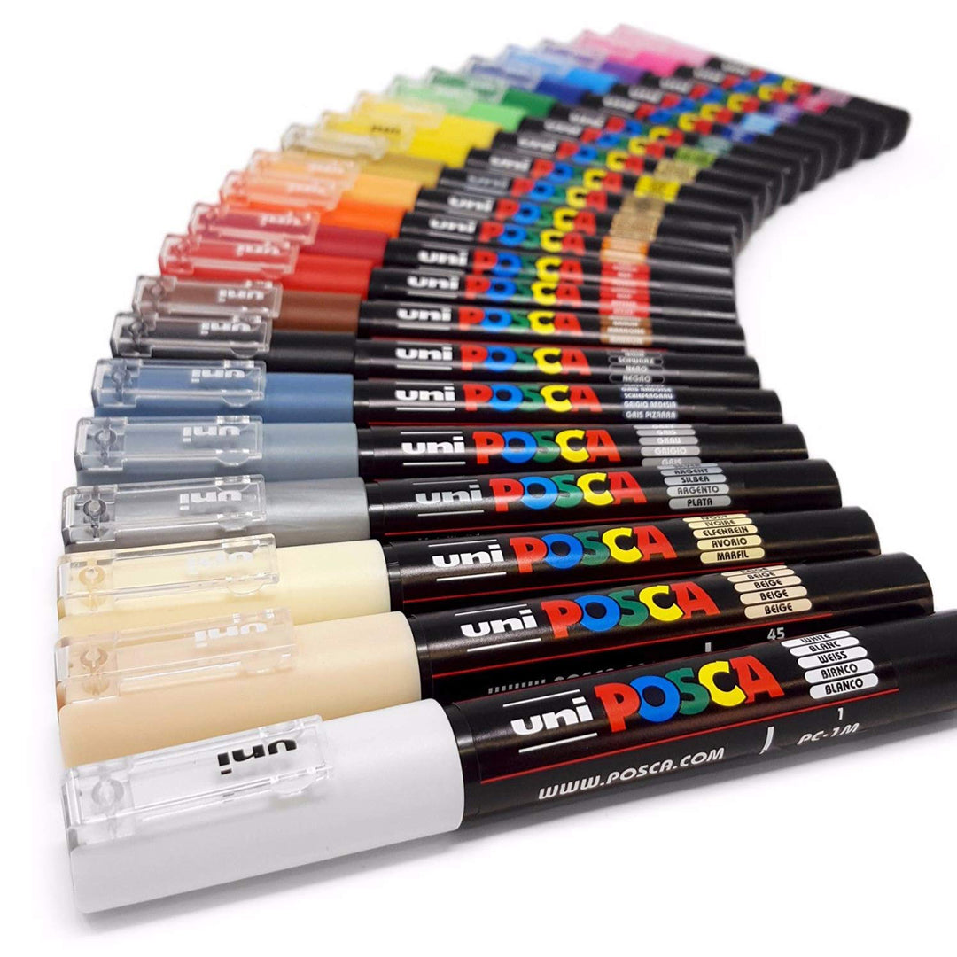 Uniball Posca Paint Marker Set Multi Surface Water Based Pigment Pens - Retail Maharaj