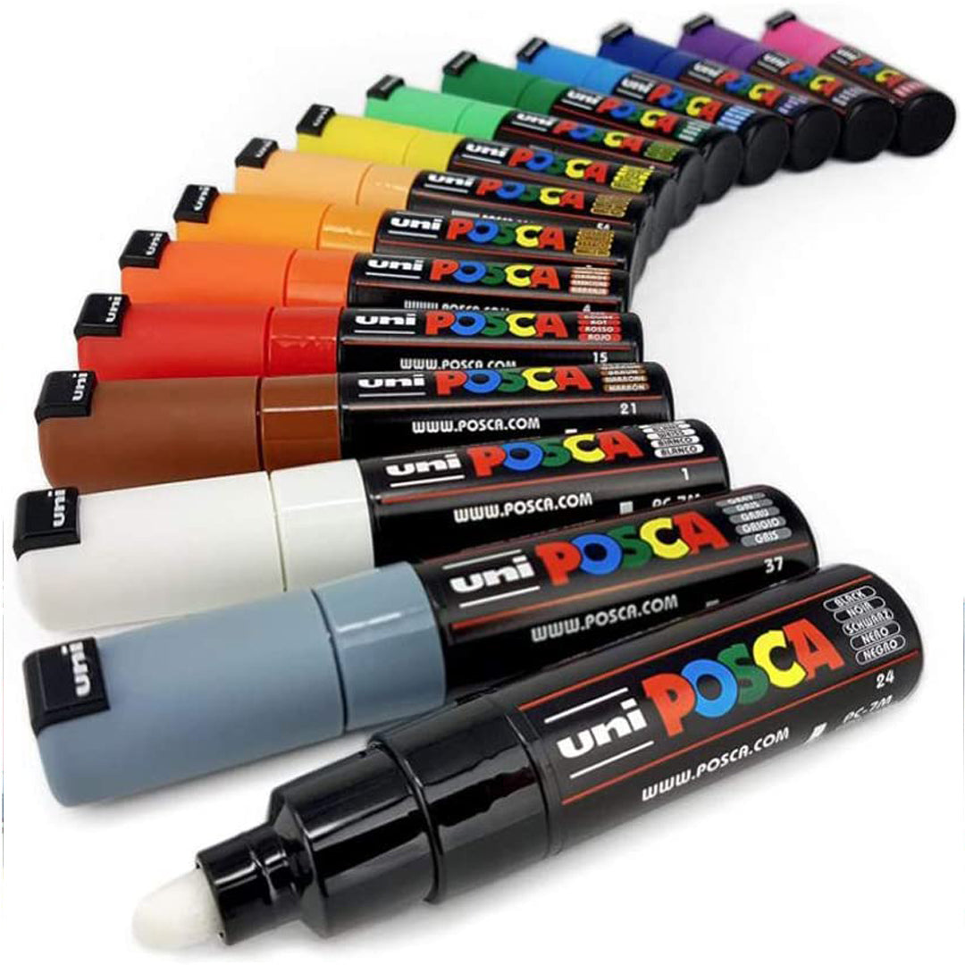 Uniball Posca Paint Marker Set Multi Surface Water Based Pigment Pens - Retail Maharaj