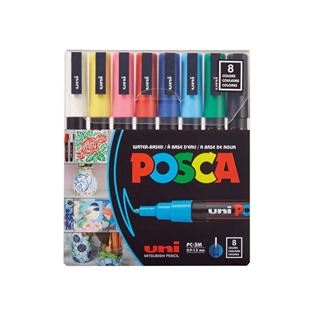 Uniball Posca Paint Marker Set Multi Surface Water Based Pigment Pens - Retail Maharaj