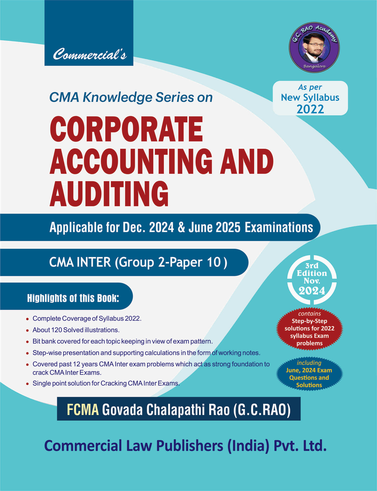 CMA Knowledge Series on Corporate Accounting and Auditing (CMA Inter, G -2 Paper-10) New Syllabus - Retail Maharaj