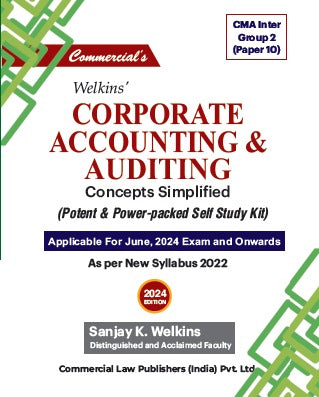 Corporate Accounting and Auditing CMA Inter (G 2 Paper 10) Concept Simplified (Potent and Power Packed Self Study Kit) (Syllabus 2022) - Retail Maharaj