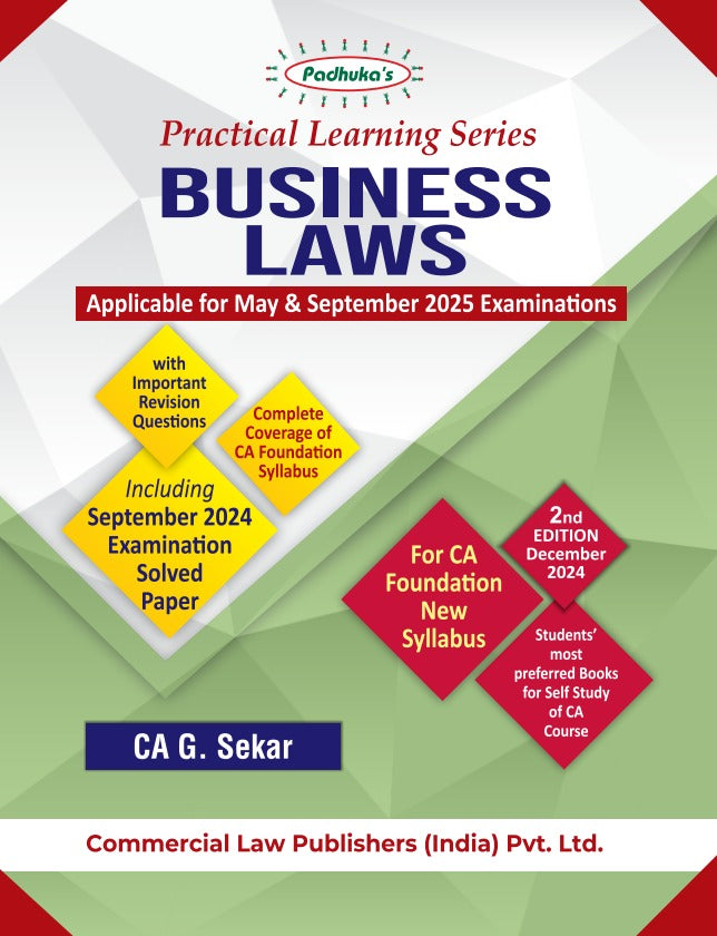 Practical Learning Series — Business Laws CA Foundation New Syllabus - Retail Maharaj