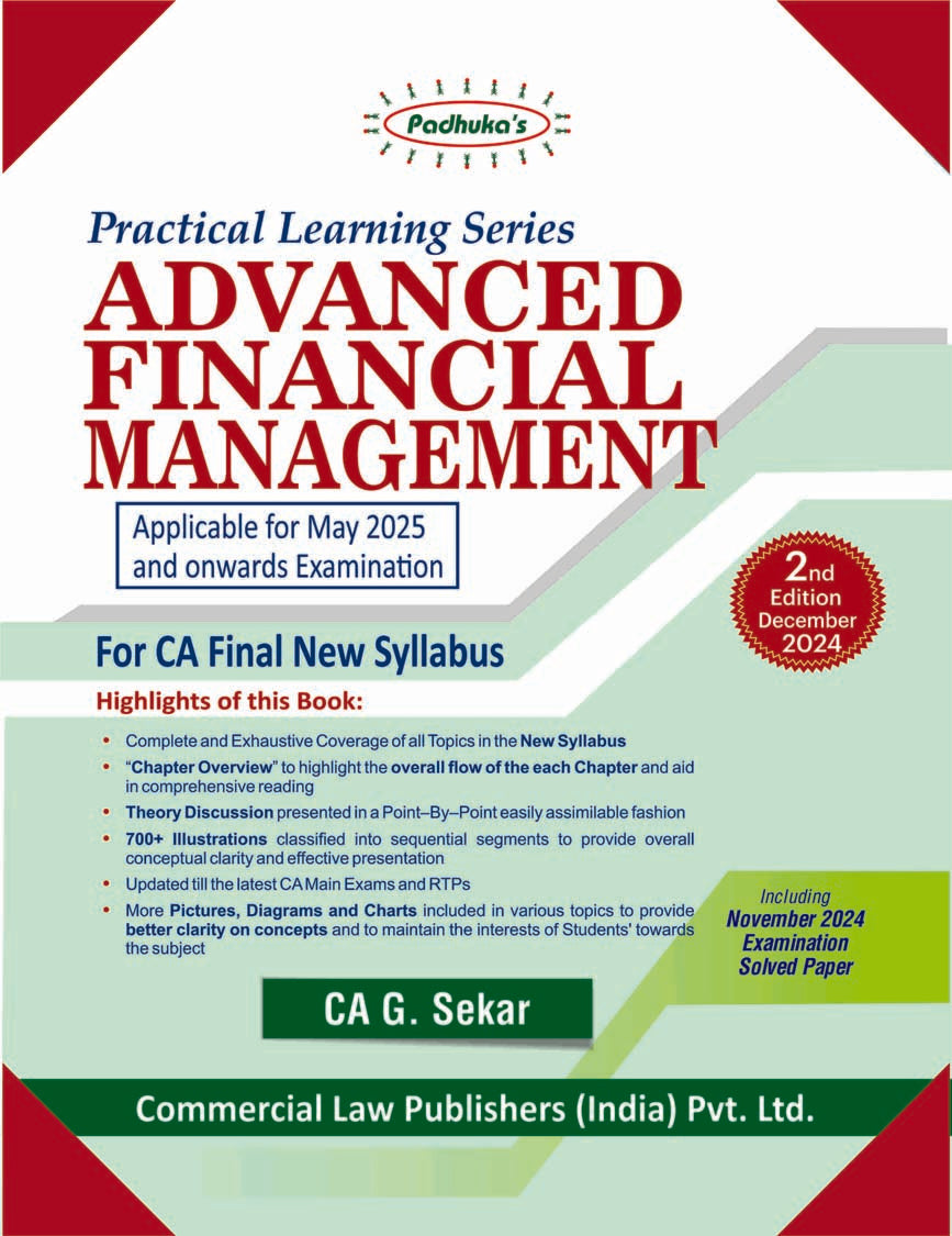 Practical Learning Series Advanced Financial Management for CA Final New Syllabus 2023 - Retail Maharaj