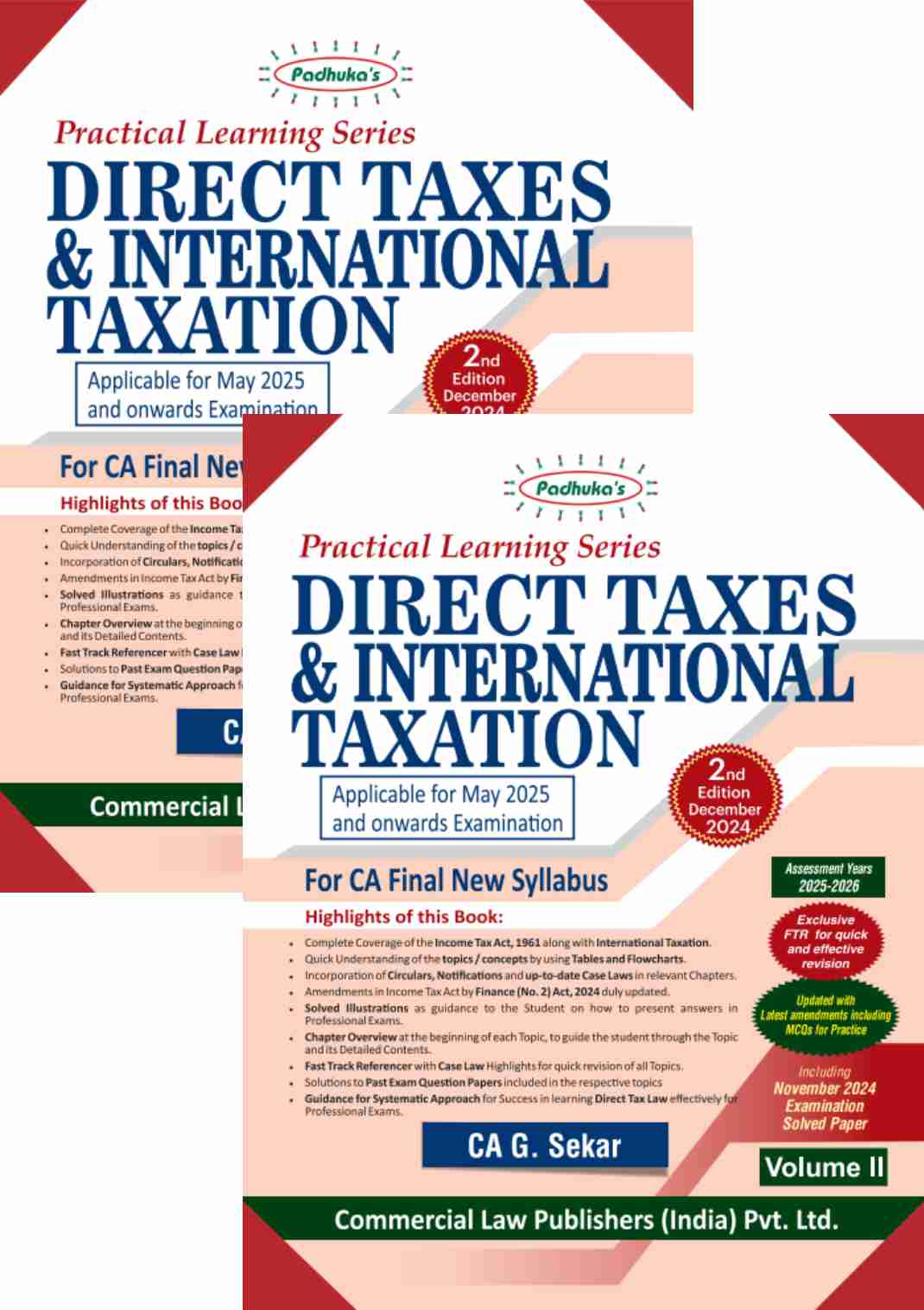 Practical Learning Series Direct Taxes and International Taxation CA Final New Syllabus (Set of 2 Vols.) - Retail Maharaj