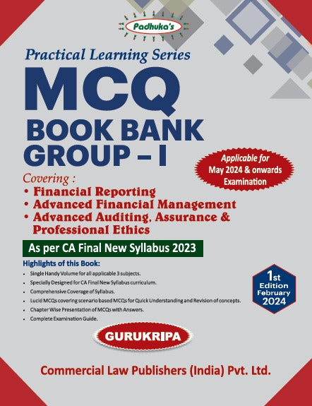 Practical Learning Series MCQ Book Bank Group-I As per CA Final New Syllabus 2023 - Retail Maharaj