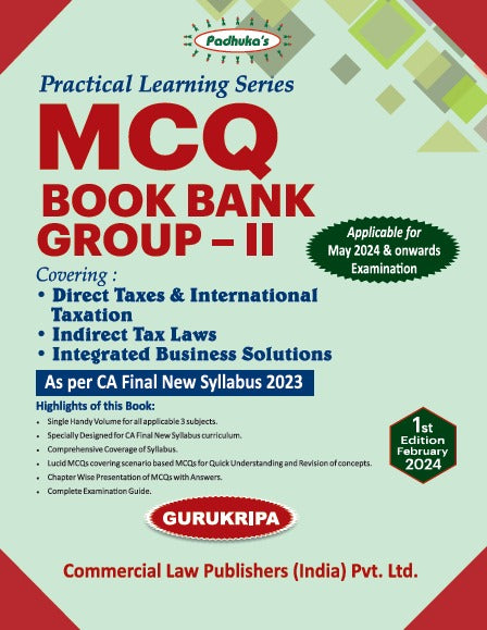 Practical Learning Series MCQ Book Bank Group-II As per CA Final New Syllabus 2023 - Retail Maharaj