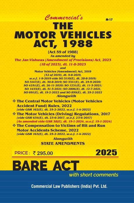 Motor Vehicles Act, 1988 As amended by the Jan Vishwas (Amendment of Provisions) Act, 2023 - Retail Maharaj