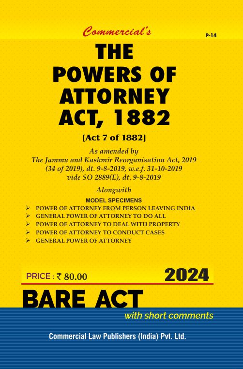 Power-of-Attorney Act, 1882 As amended by The Jammu and Kashmir Reorganization Act, 2019 - Retail Maharaj
