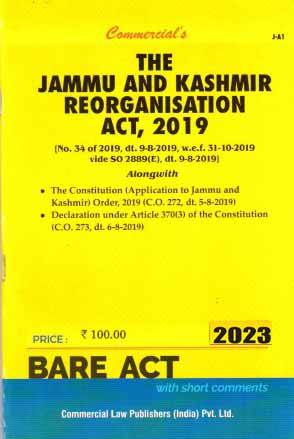 Jammu and Kashmir Reorganisation Act, 2019 with Orders, 2019 - Retail Maharaj