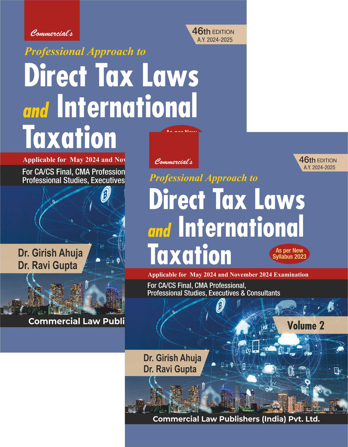 Professional Approach to Direct Tax Laws & International Taxation (Set of 2 Vols.) As Per New Syllabus 2023 - Retail Maharaj