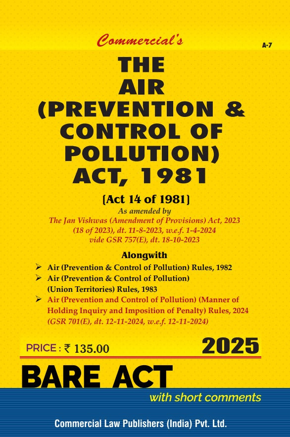 Air Prevention and Control of Pollution Act, 1981 As Amended by The Jan Vishwas (Amendment of Provisions) Act, 2023 - Retail Maharaj