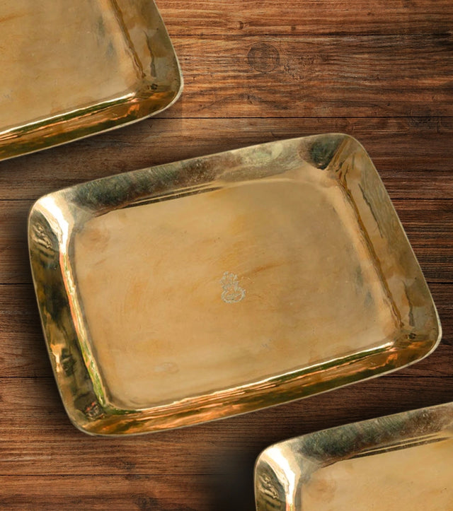 Pure Kansa Rectangular Plate - Retail Maharaj