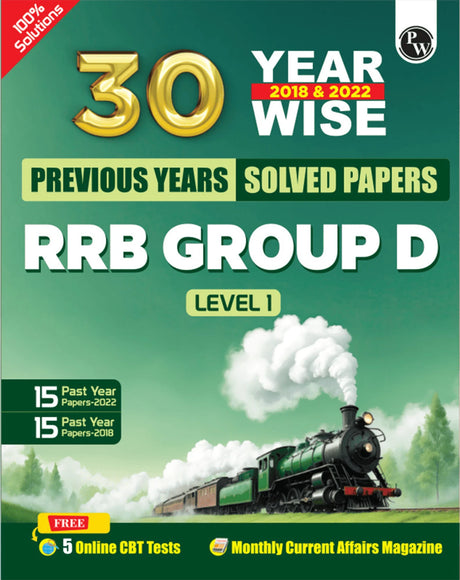 30 Year Wise 2018 & 2022 Previous Years Solved Papers RRB Group D Level 1 - Retail Maharaj