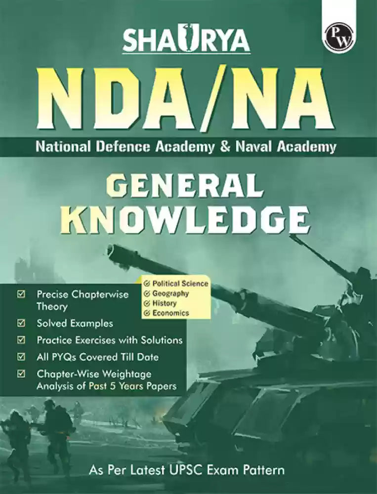 Pw Shaurya Ndana General Ability General Knowledge Book With Latest 2024 Solved Paper | National Defence Academy And Naval Academy Entrance Examination For 2024-25 - Retail Maharaj