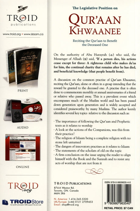 The Legislative Position on Qur’aan Khwaanee – (Reciting the Qur’aan to Benefit the Deceased One) - Retail Maharaj