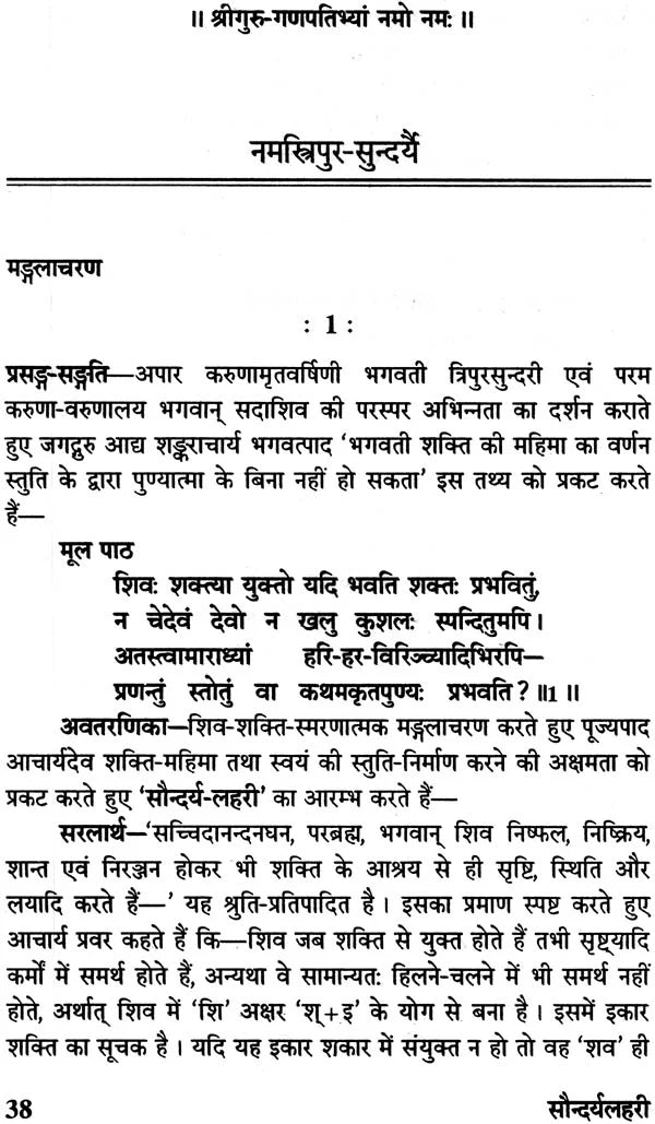 सौन्दर्य लहरी (संस्कृत एवं हिंदी अनुवाद)- Saundarya Lahari with Detailed Explanation in Hindi - Retail Maharaj