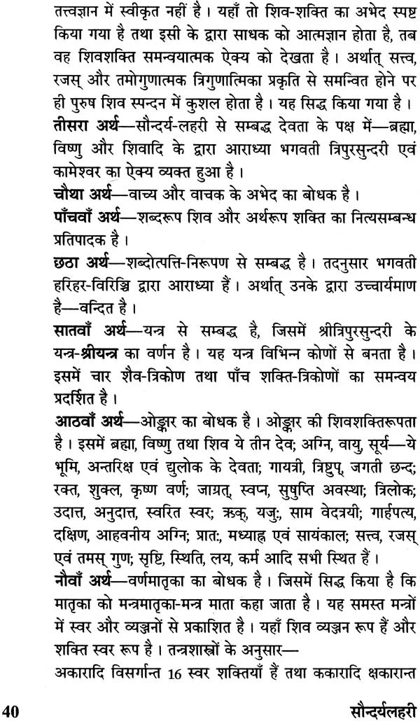 सौन्दर्य लहरी (संस्कृत एवं हिंदी अनुवाद)- Saundarya Lahari with Detailed Explanation in Hindi - Retail Maharaj