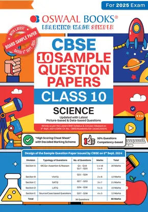 Oswaal CBSE Sample Question Papers Class 10 Science Book (For 2025 Exam) - Retail Maharaj