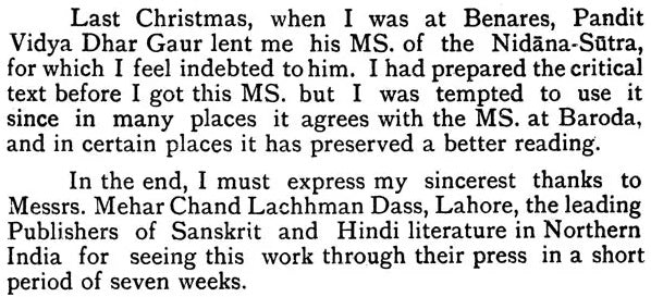 Nidana-Sutra of Patanjali (Edited with an Introduction, a Fragmentary Commentary and Indices) - Retail Maharaj