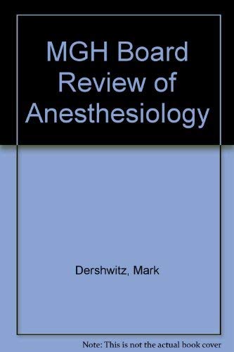 MGH Board Review of Anesthesiology - Retail Maharaj