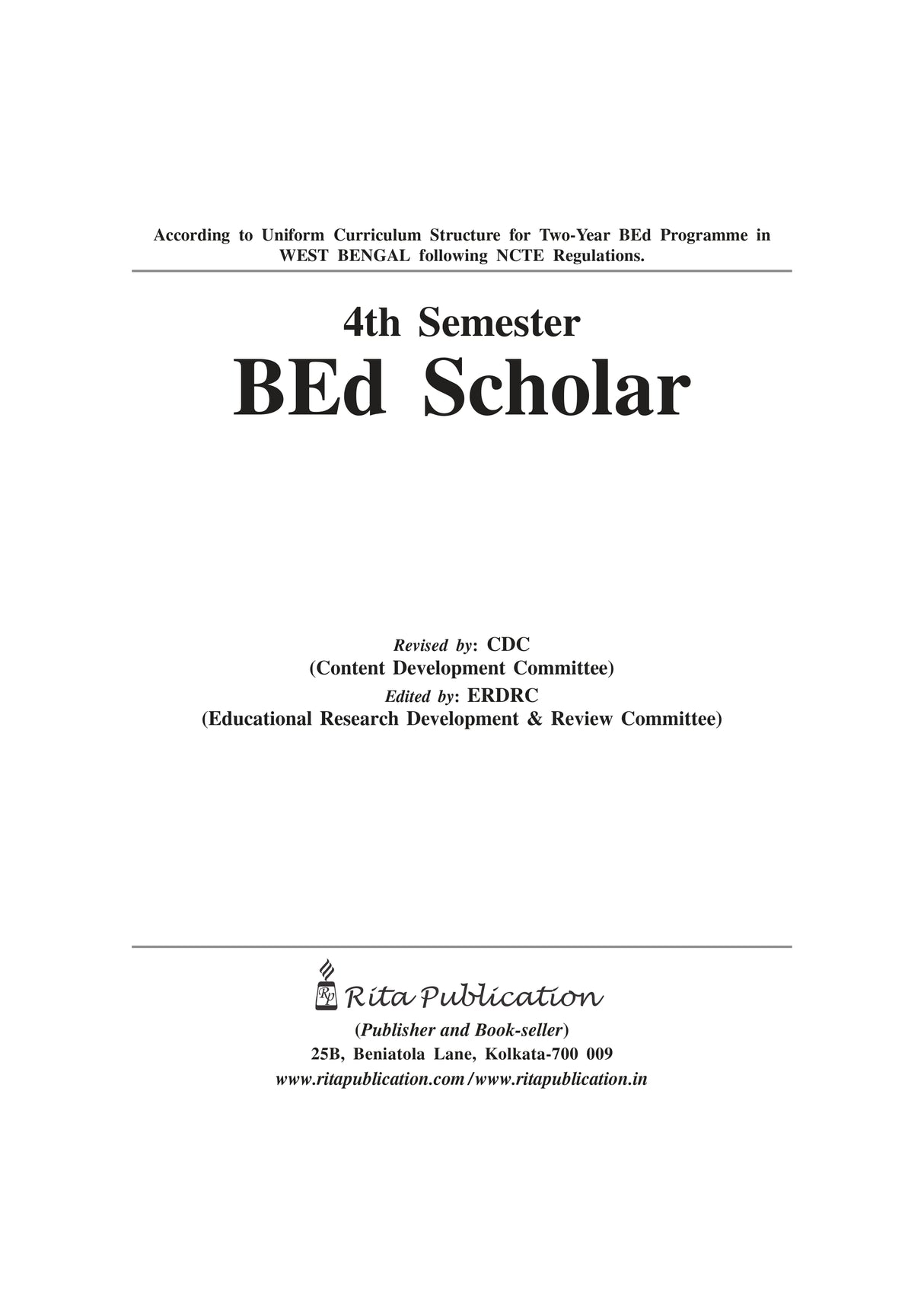 BEd Scholar_4th Semester_English Version - Retail Maharaj