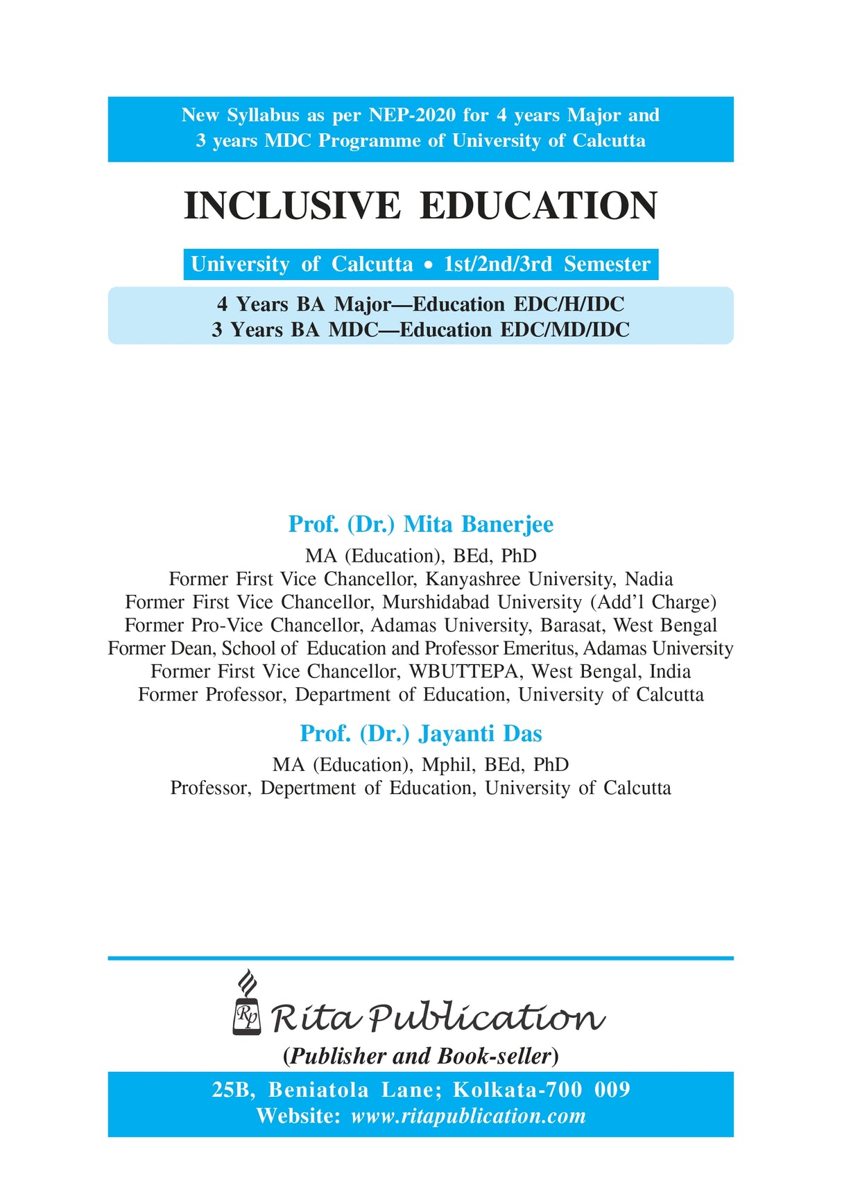 MDC Inclusive Education_CU_1st Sem_4yrs Major and 3yrs_MDC - Retail Maharaj