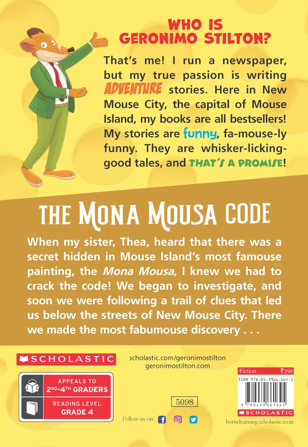 GERONIMO STILTON # 15 THE MONA MOUSA CODE - Retail Maharaj