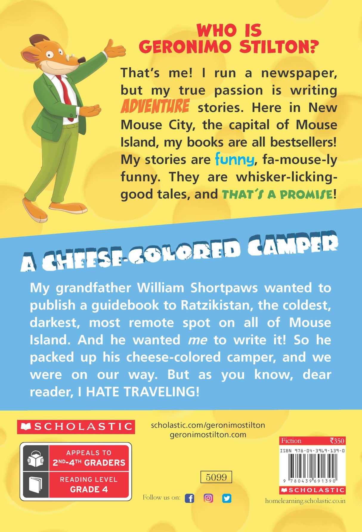 GERONIMO STILTON # 16 A CHEESE-COLORED CAMPER - Retail Maharaj