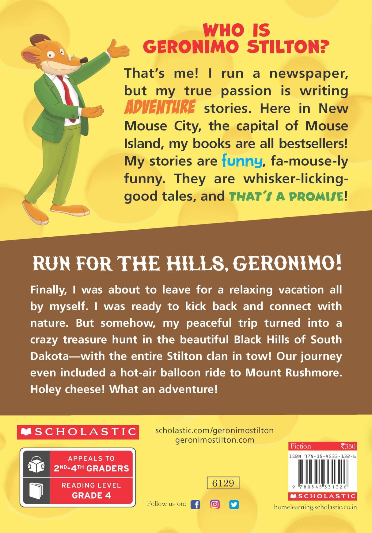 Geronimo Stilton # 47 Run for the Hills Geronimo! - Retail Maharaj