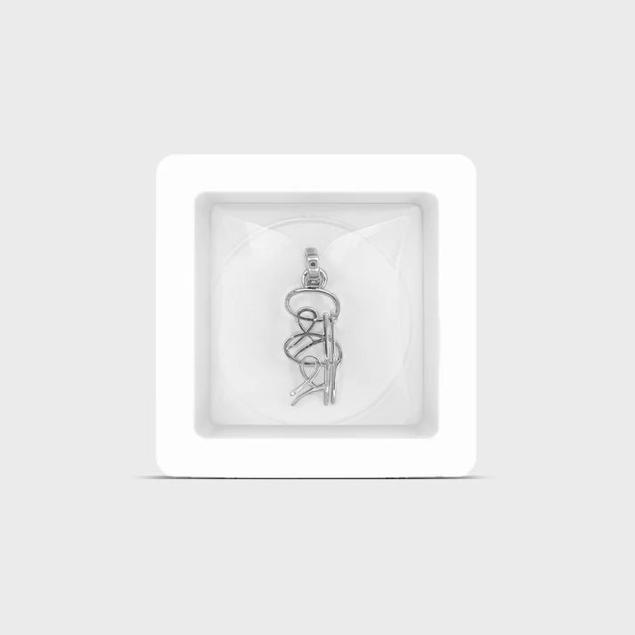 Sri Sri Silver Pendant-Small 2.8 cm - Retail Maharaj