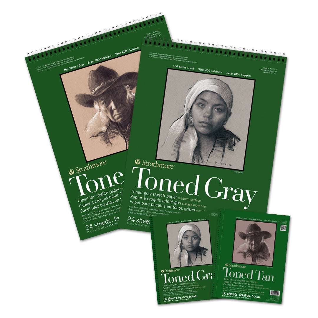 Strathmore 400 Series Toned Tan & Gray Sketch Paper Pads