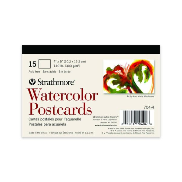 Strathmore Watercolor Postcards Paper Pad 4 x 6 Inch Cold Press