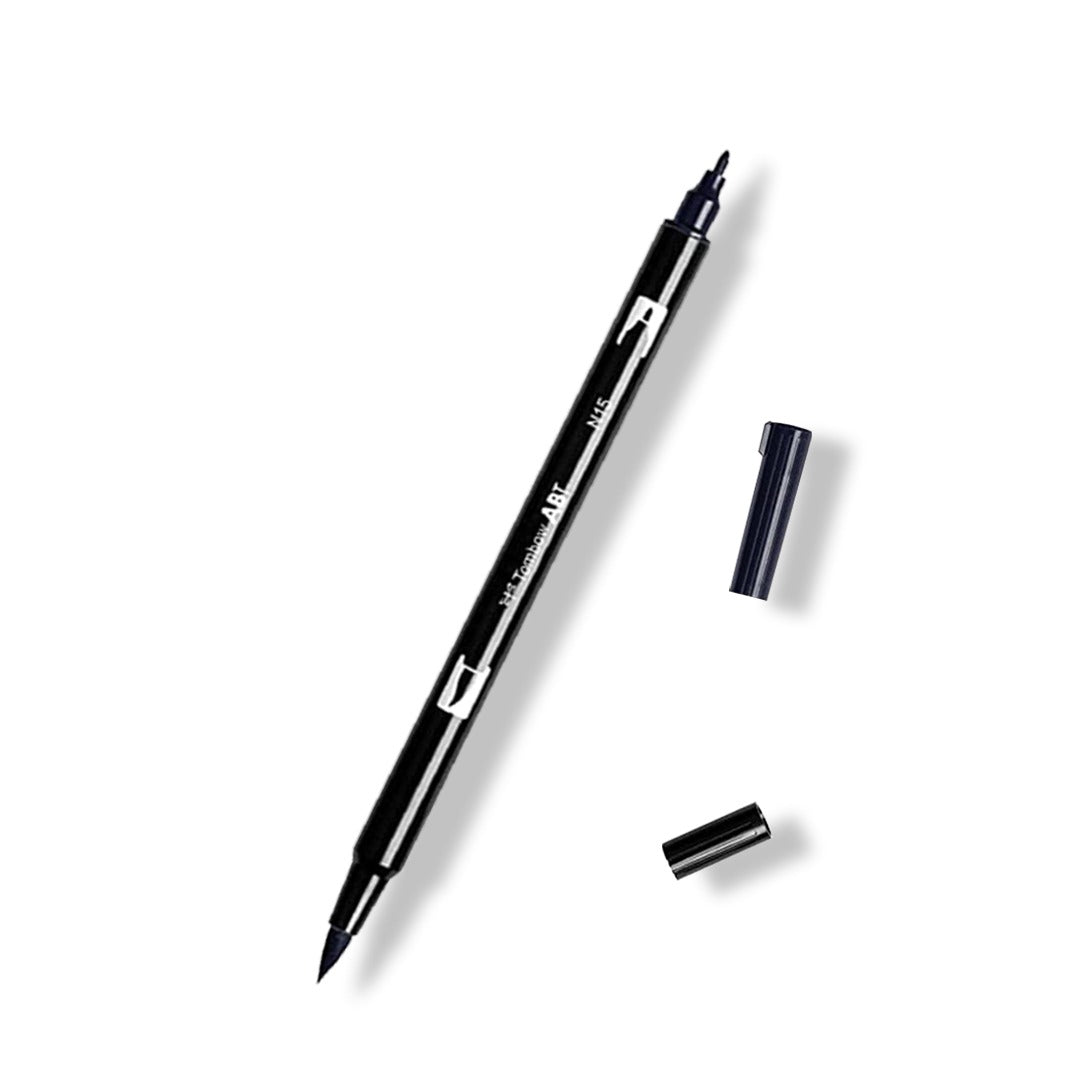 Tombow Fudenosuke and ABT Brush Pens Hard Tip Soft Tip and Dual Tip Black