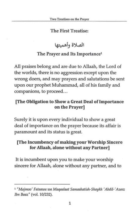 Two Treatises On The Prayer: The Prayer & Its Importance, The Incumbency of Offering the Prayer in Congregation - Retail Maharaj