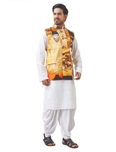 Printed Cotton Handloom Jacket – Multicolour - Retail Maharaj
