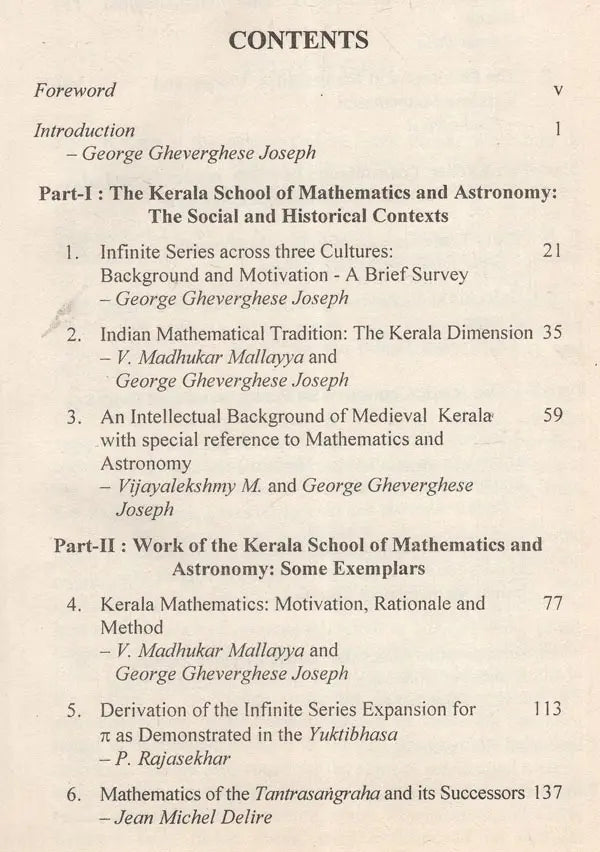 Kerala Mathematics- History and Its Possible Transmission to Europe (An Old and Rare Book) - Retail Maharaj