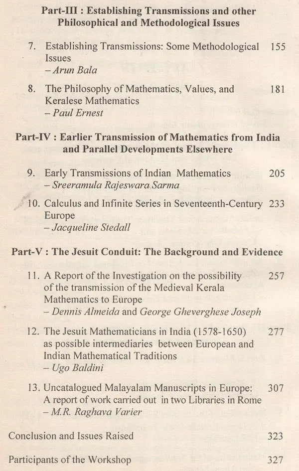 Kerala Mathematics- History and Its Possible Transmission to Europe (An Old and Rare Book) - Retail Maharaj