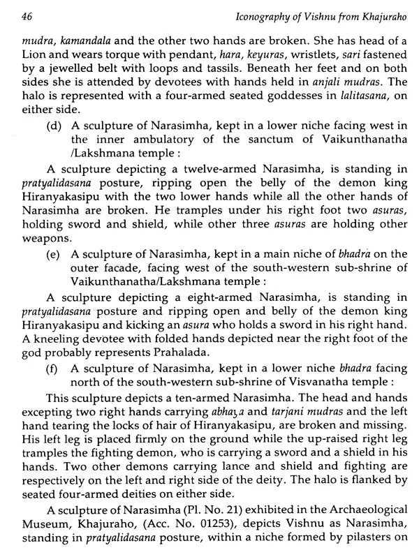 Iconography of Vishnu from Khajuraho - Retail Maharaj