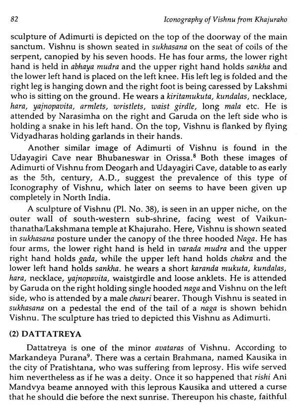 Iconography of Vishnu from Khajuraho - Retail Maharaj