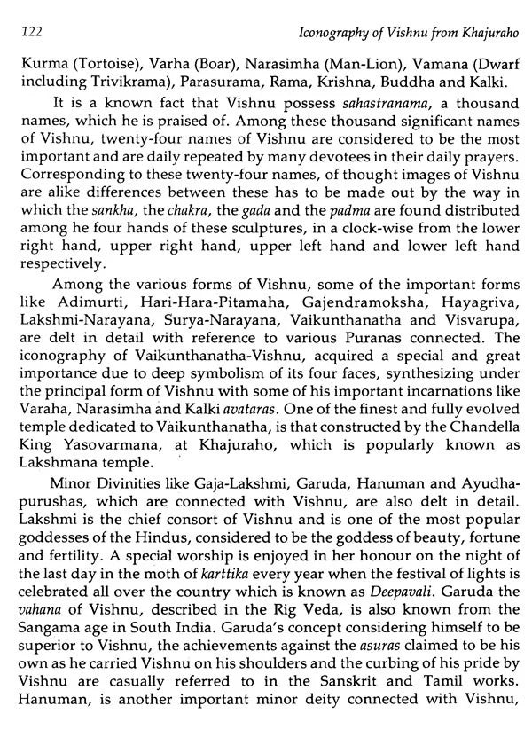 Iconography of Vishnu from Khajuraho - Retail Maharaj