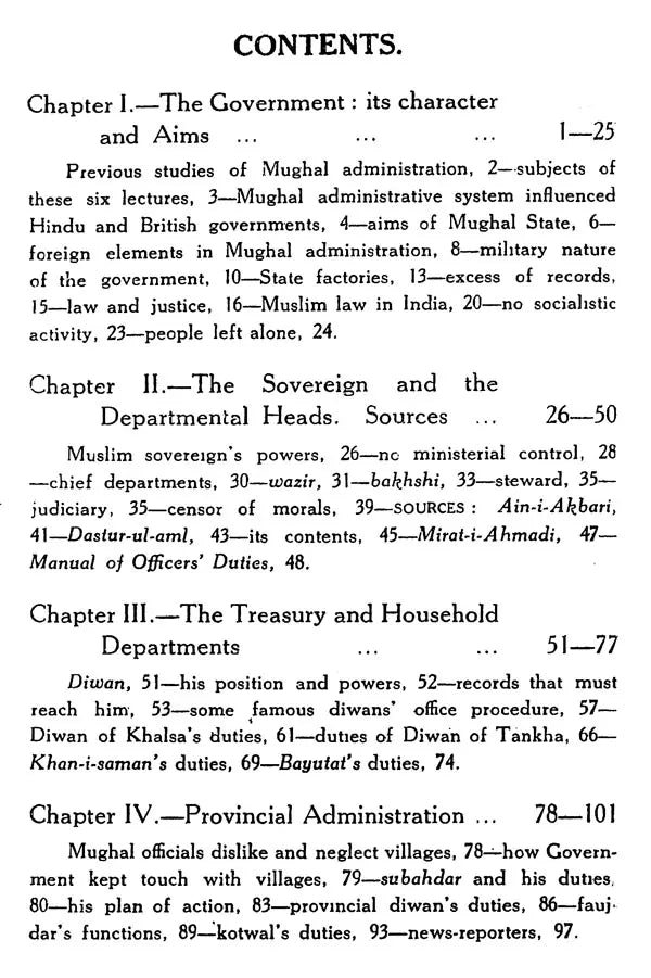 Mughal Administration - Retail Maharaj