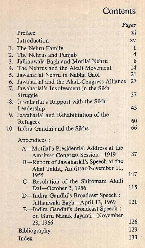 Nehru Family and the Sikhs (An Old and Rare Book) - Retail Maharaj